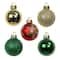 7 Pack 1.5" Red, Green & Gold Snowflake Shatterproof Ball Ornaments by Ashland®